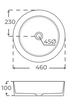 Fossil Natura Ada Lavabo Sobre Encimera 371 Blanco Brillo