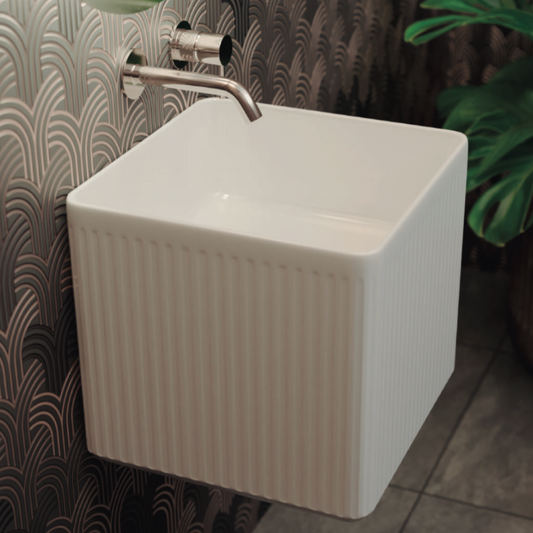 Fossil Natura Aina Lavabo Suspendido 4366 Blanco Brillo