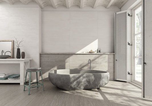 GRESPANIA Wabi Concrete 95WC401 BLANCO 31,5 X 100