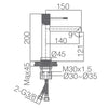 IMEX LINE BDD038-1BGM Black Gun Metal
