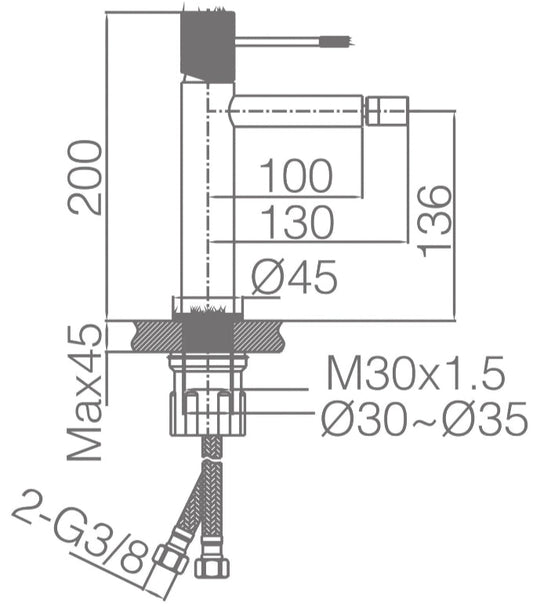 IMEX LINE BDD038-2NQ Níquel Cepillado