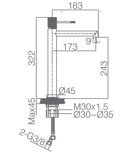 IMEX LINE BDD038-3 cromo
