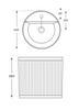 Fossil Natura Beca Lavabo Suspendido 4354 Blanco Brillo
