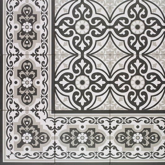MAINZU Normandy Cenefa PT03775 Black 20 X 20