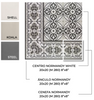 MAINZU Normandy Centro PT03777 White 20 X 20