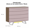 RODRI DESIGN DINÁMIKA CURVO TV Stand/2D+4P/240/Black Wood/Metal Legs