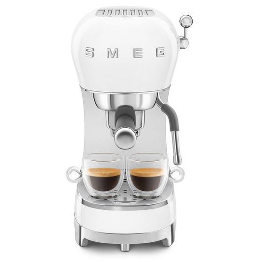 SMEG Espresso Machine 50'Style ECF02WHEU Glossy White
