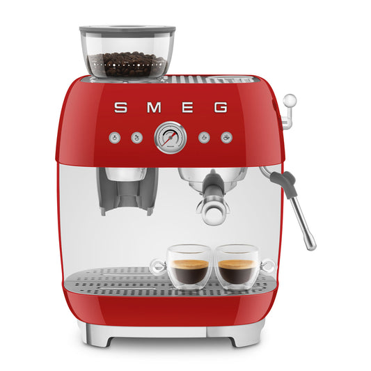 SMEG Espresso Machine 50'Style EGF03RDEU Glossy Red