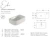 Fossil Natura Eiko Grifo Derecha Lavabo Suspendido 5073 Blanco Brillo