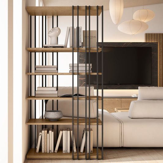RODRI DISEÑO Estantería DINÁMIKA 120 Roble-Negro