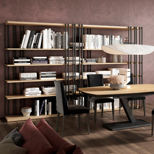 RODRI DISEÑO Estantería DINÁMIKA 120 Roble-Negro