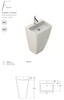 Fossil Natura Finn Lavabo con Pedestal 2593 Blanco Mate