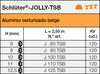 SCHLÜTER JOLLY-TSI / Largo de 3,0m / 10 mm / J100TSI300 TSB ALUMINIO TEXTURIZADO MARFIL (BEIGE)