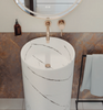 Fossil Natura Líjar Lavabo con Pedestal 4983 Blanco Mate Marmolado
