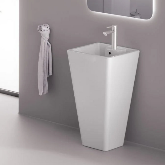 Fossil Natura Florencia Lavabo con Pedestal 1146 Blanco Brillo