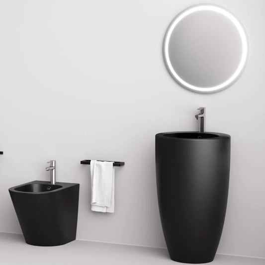 Fossil Natura Bolonia Lavabo con Pedestal 1647 Negro Mate