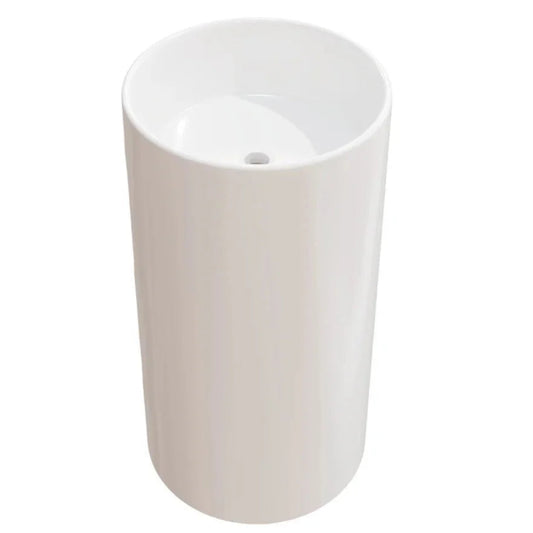 Fossil Natura Líjar Lavabo con Pedestal 4792 Blanco Brillo