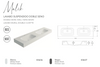 Fossil Natura Malik Lavabo Doble Suspendido 3636 Blanco Mate