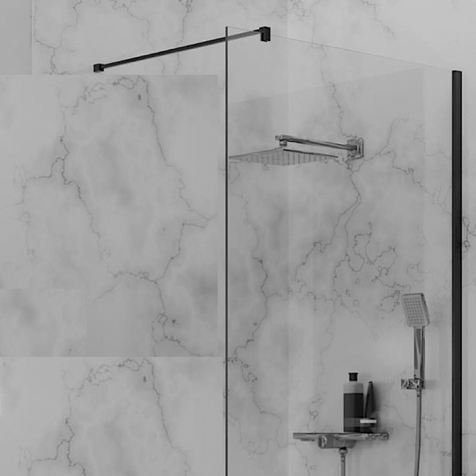 Fossil Natura Mampara Panel Fijo Jaipur Negro Mate