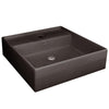 Fossil Natura Square Lavabo Sobre Encimera 374 Negro Brillo
