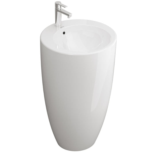 Fossil Natura Bolonia Lavabo con Pedestal 470 Blanco Brillo
