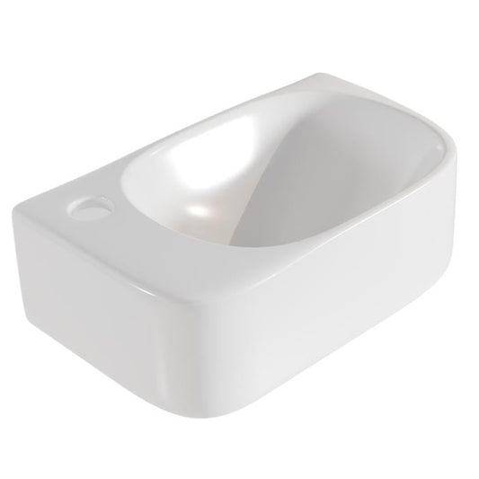 Fossil Natura Eiko Grifo Izquierda Lavabo Suspendido 5072 Blanco Brillo