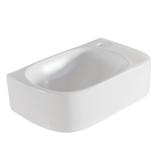 Fossil Natura Eiko Grifo Derecha Lavabo Suspendido 5073 Blanco Brillo