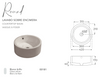 Fossil Natura Round Lavabo Sobre Encimera 181 Blanco Brillo