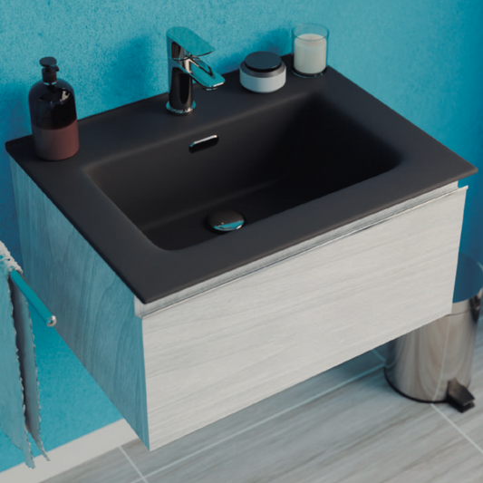 Fossil Natura Shiba Lavabo Sobre Mueble 2047 Negro Mate