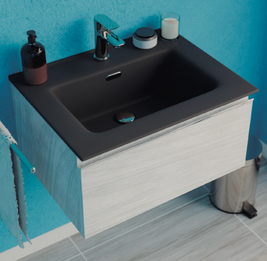 Fossil Natura Shiba Lavabo Sobre Mueble 2046 Negro Mate