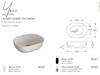 Fossil Natura Yaco Lavabo Sobre Encimera 4959 Beige Mate