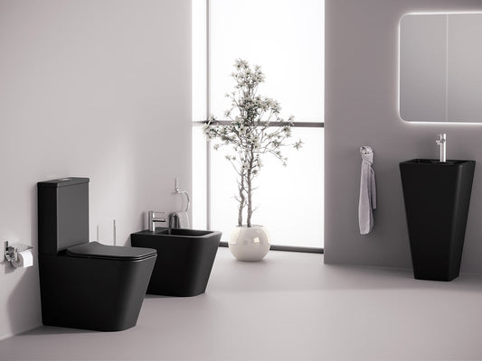 Fossil Natura Florencia Lavabo con Pedestal 1622 Negro Mate