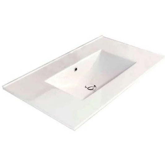 Fossil Natura Qoor Lavabo Sobre Mueble 170 Blanco Brillo