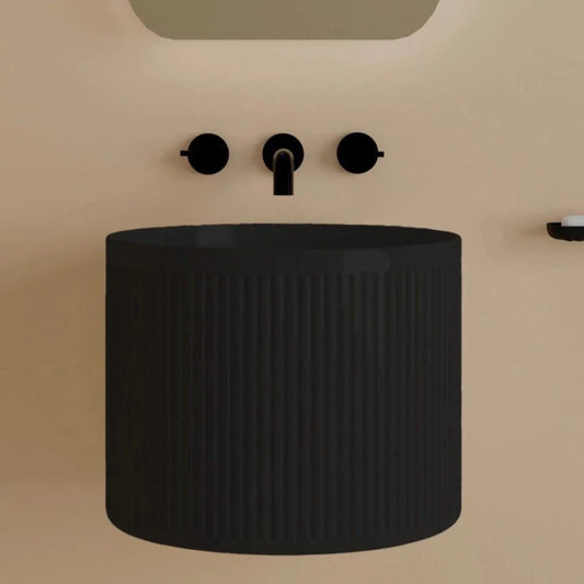 Fossil Natura Oba Lavabo Suspendido  Negro Mate