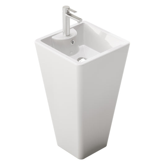 Fossil Natura Florencia Lavabo con Pedestal 1146 Blanco Brillo