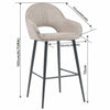 TABURETE CASA THAI COSMO GRIS 6028