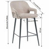 TABURETE CASA THAI TEBAS GRIS CLARO 6030